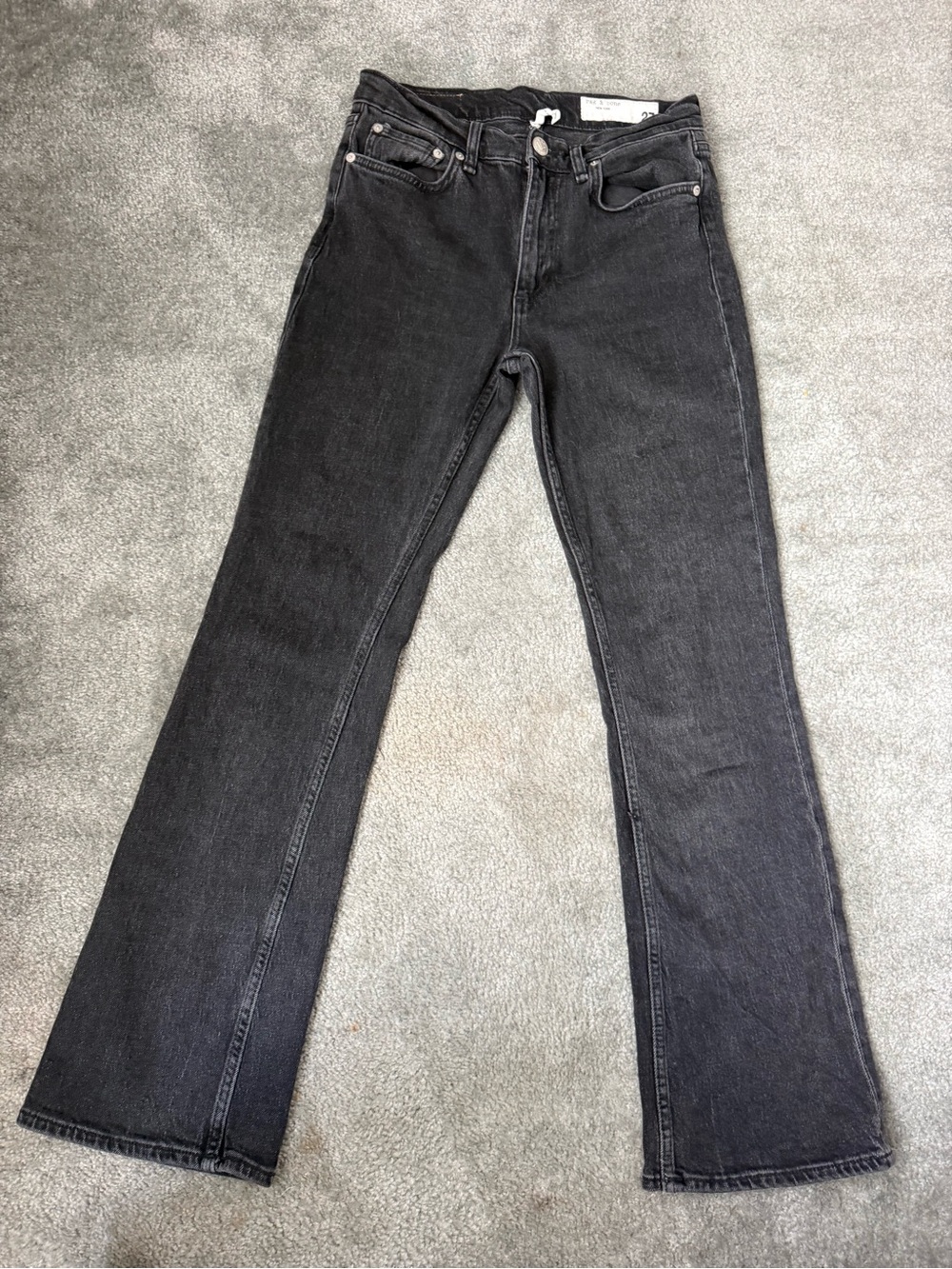 rag & bone Black mid -Rise Flare Jeans